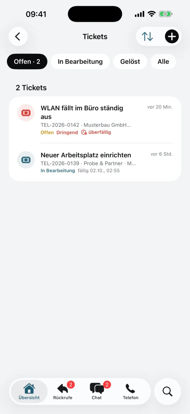 CUSCOS on iPhone: Tickets view